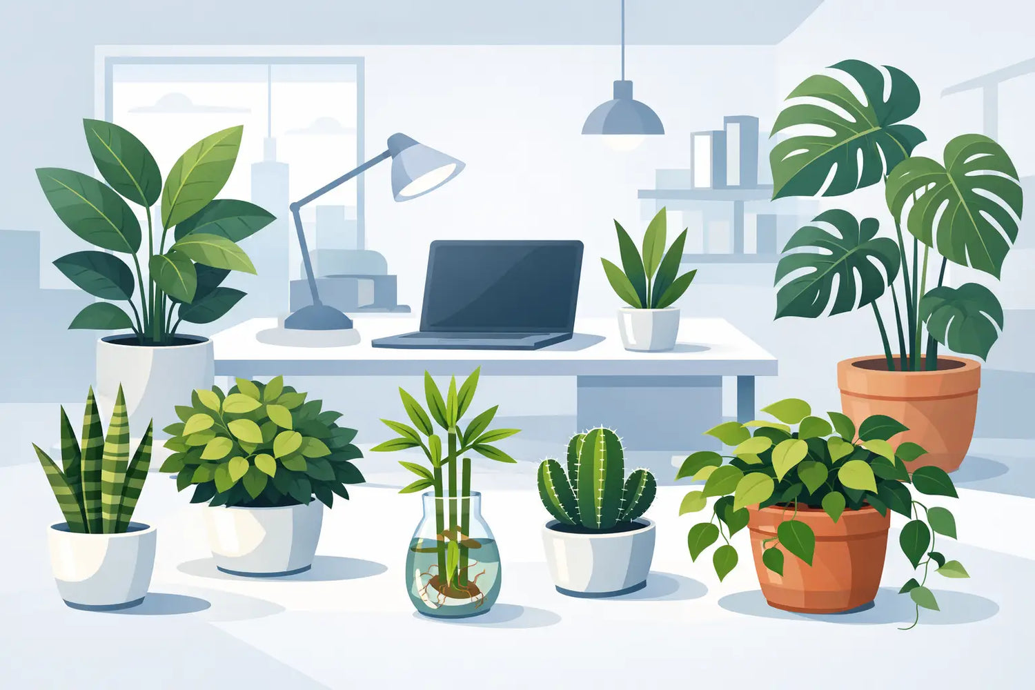 8 Top Pflanzen für den Arbeitsplatz im Büro