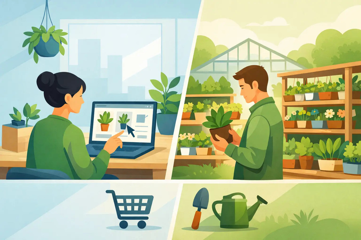 Pflanzen online oder Gartencenter kaufen?