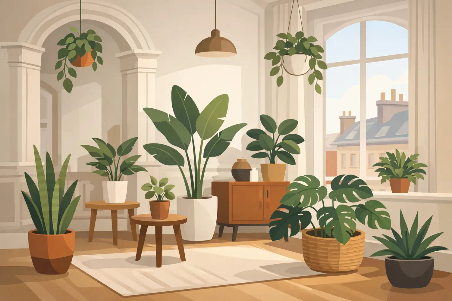 9 beste Zimmerpflanzen für Altbauwohnung