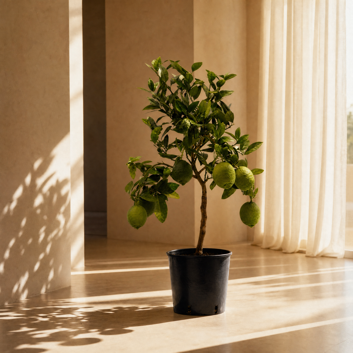 ohne Beschriftung. nur Produkt @Citrus Limon – Zitronenbaum – Ø22 cm – ↕80 cm – Mediterrane Zitruspflanze